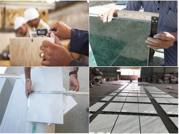 marble emperador light tile inspection