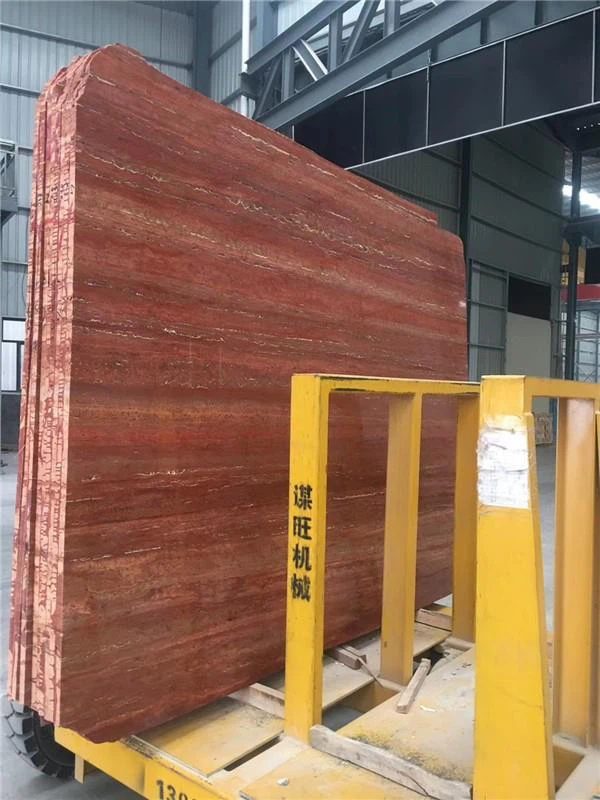 red travertine slabs for wall