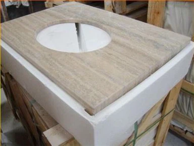 Mặt bàn bạc Travertine