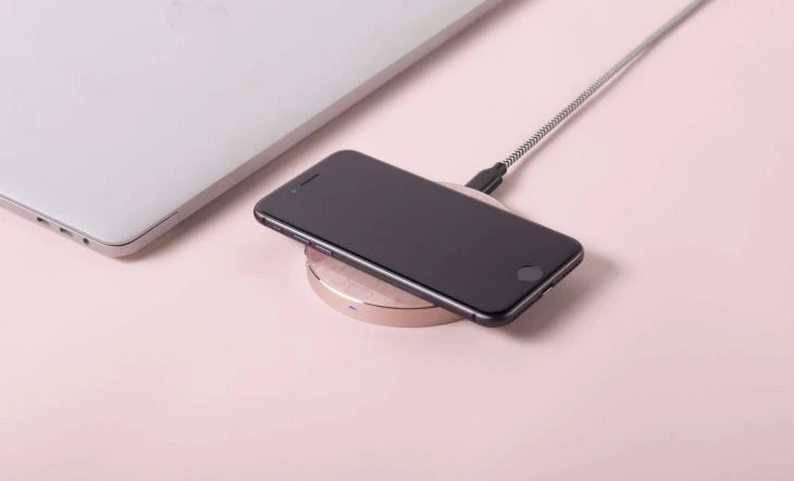 Pink stone wireless charger