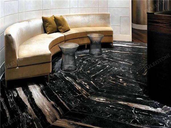 black marble  tile with white veins supply