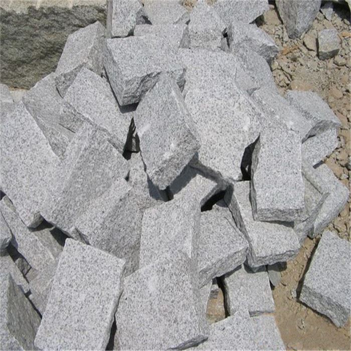 G603 granite flamed paving tile outdoors.