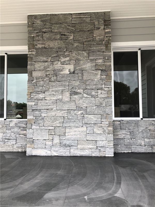 loose grey stone tile for wall