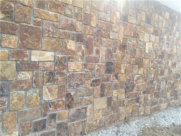 rust loose stones wall stone