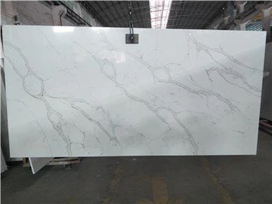 Đảo bếp thạch anh vàng Calacatta