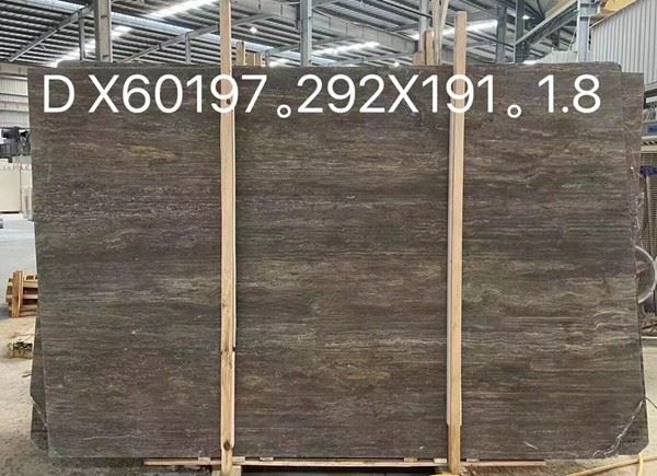 Black Travertine honed slab