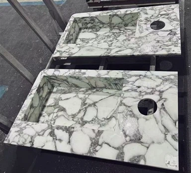 Chậu rửa đá cẩm thạch Arabescato
