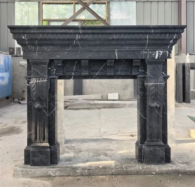 Lò sưởi bao quanh Nero Marquina